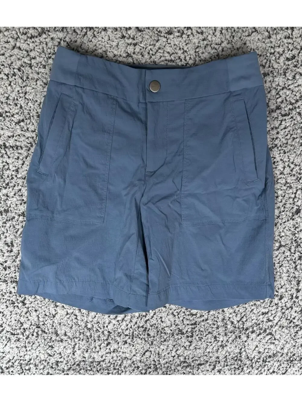 Athleta Trekkie Bermuda Shorts Women’s Size 0 Blue Mid-Rise Hiking Travel
